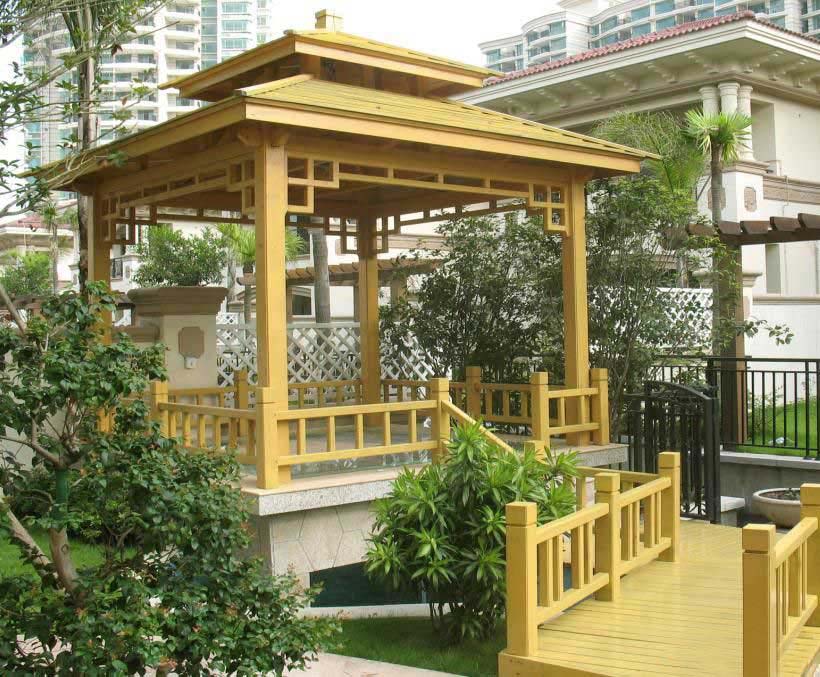 三仕爵木業----雙層四角涼亭